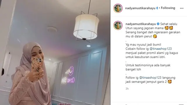 Nadya Mustika Rahayu, istri Rizki 2R (Foto: Instagram/@nadyamustikarahayu)