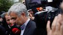 Manajer Manchester United, Jose Mourinho, usai menjalani sidang di Gedung Pengadilan Madrid, Jumat (3/11/2017). Pria asal Portugal itu menjalani sidang terkait dugaan penggelapan pajak saat masih melatih Real Madrid. (AFP/Oscar Del Pozo)