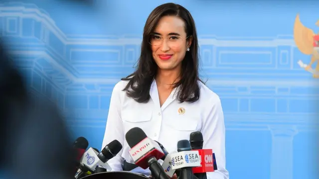 Menteri Pariwisata (Menpar) Widiyanti Putri di Istana Merdeka, Jakarta.