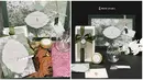 <p>Ini adalah beberapa isi di dalam box bridesmaid Erina Gudono. Dalam box tersebut nampak kain brokat berwarna merah muda, ucapan &lsquo;Will You Be My Bridesmaid, hingga parfum. Pernikahan semakin dekat, publik penasaran dengan tanggal pernikahan Erina dan Kaesang. Namun sepertinya, tanggal pernikahan pasangan ini tidak dituliskan di dalam kartu ucapan di dalam box bridesmaid. (Liputan6.com/IG/@erinagudono/@kaesangerina)</p>