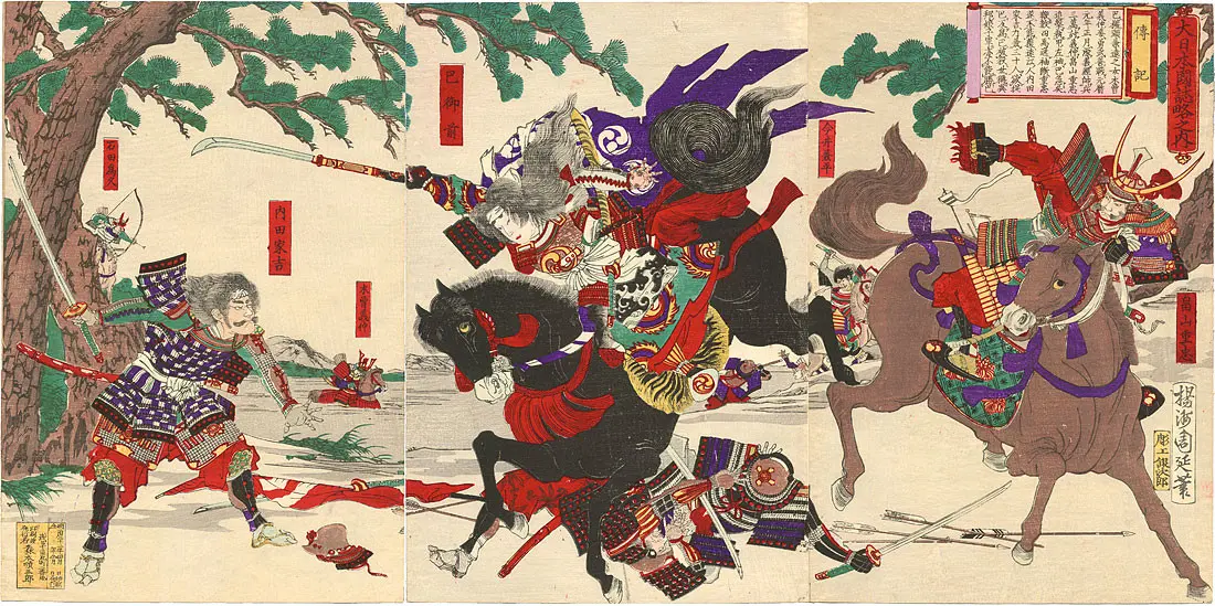 Wonder Woman dalam kehidupan nyata: Tomoe Gazoen, samurai perempuan terkenal dari Jepang (Wikimedia Commons/Toyohara Chikanobu)