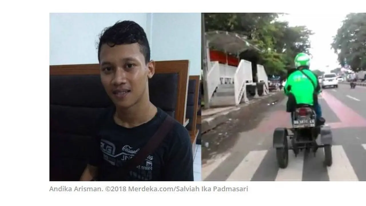 Andika Arisman, penyandang disabilitas yang semangat cari uang halal dengan jadi ojek online