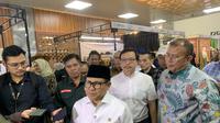 Ketua Umum Partai Kebangkitan Bangsa (PKB), Muhaimin Iskandar alias Cak Imin di Kompleks DPR/MPR, Senayan, Jakarta. (Liputan6.com/Delvira Hutabarat)