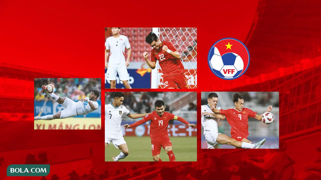 Pemain Timnas Vietnam: Nguyen Xuan Son, Nguyen Tien Linh, Nguyen Dinh Bac, Nguyen Quang Hai, Bui Hoang Viet Anh