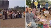 Viral Keluarga Besar Hadiri Wisuda Sambil Piknik. (Sumber: TikTok/@ferantinoo)