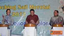 Citizen6, Jakarta: MKP Sharif C Sutardjo, Menko Kesra Agung Laksono dan Gubernur Prov. Maluku Utara memukul Tifa sebagai tanda dimulai Sail Morotai 2012. (Pengirim: Efrimal Bahri)