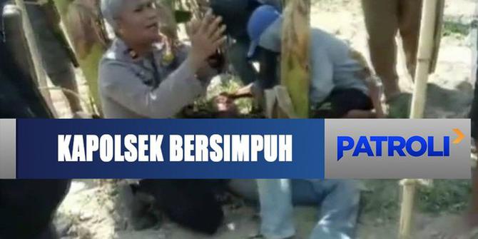 Viral Aksi Heroik Kapolsek Bersimpuh Selamatkan Korban Bentrok di Sulawesi