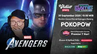 Nonton Game Bareng Marvel's Avengers bersama Pokopow di Vidio. (Sumber: Vidio)