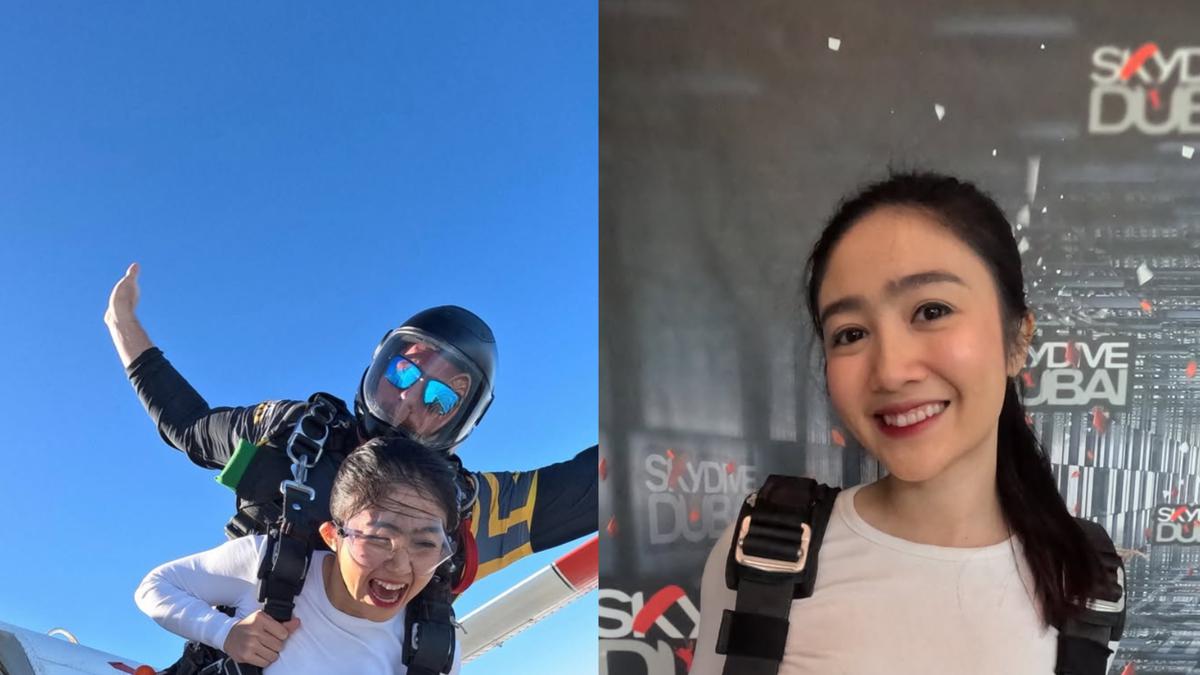 Potret Seru Febby Rastanty Jajal Skydiving di Dubai, Tetap Glowing di Ketinggian