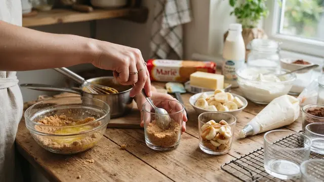 Resep Banoffee Cup Pisang Karamel Tanpa Oven