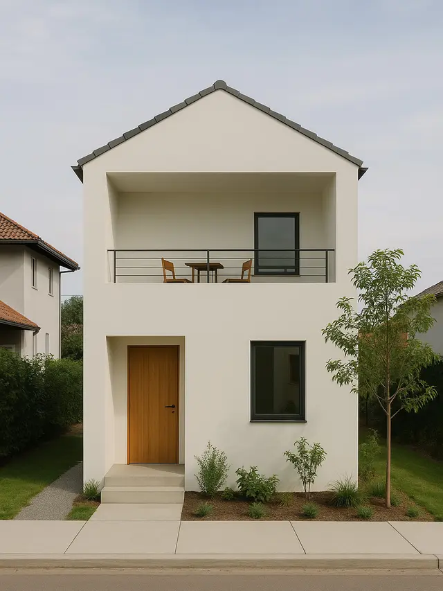 Rumah Bergaya Minimalis dengan Rooftop Terbuka