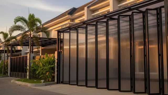 Model Pagar Besi Kombinasi Polikarbonat 2025/ Ilustrasi Gambar Oleh AI