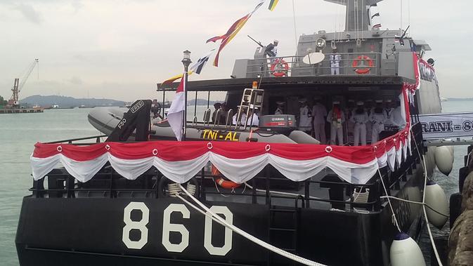 Kapal itu bakal dikerahkan juga saat patroli gabungan di perairan Natuna, dekat Laut China Selatan. (Liputan6.com