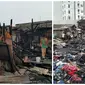 Kondisi Kampung Tembok Bolong, Kelurahan Penjaringan, Kecamatan Penjaringan, Jakarta Utara pascakebakaran. (Twitter BPBD DKI Jakarta)