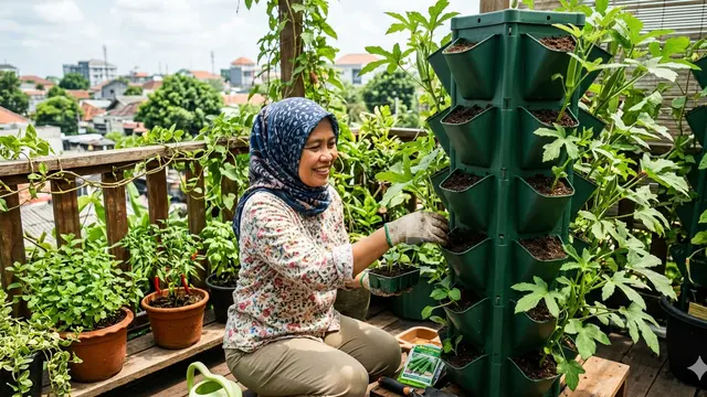 Cara Menanam Okra di Pot Vertikal untuk Pekarangan Sempit. Gemini