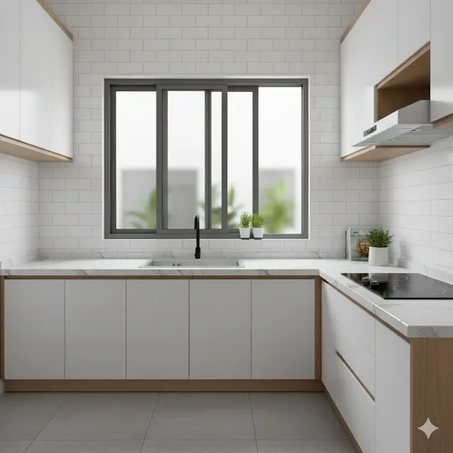 Model Jendela Dapur Aluminium Rumah Minimalis (Foto: Gemini AI)