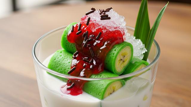 Ilustrasi Es Pisang Ijo