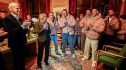 Norwegia memastikan posisi puncak klasemen akhir grup I dengan raihan sempurna 24 poin dari delapan pertandingan. (Terje Pedersen/NTB via AP)