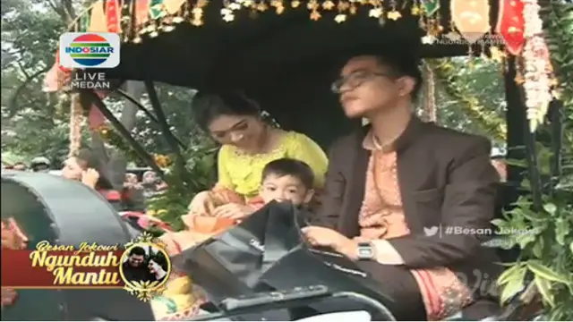 Kirab Kahiyang Ayu-Bobby Nasution, Jokowi Bagi-bagi Kaus