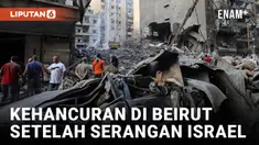 KEHANCURAN DI BEIRUT PADA PAGI HARI SETELAH SERANGAN UDARA ISRAEL YANG MEMATIKAN