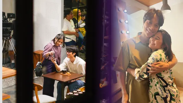 Chemistry Dikta dan Prilly selama shooting series Cinta Dua Masa. (Sumber: https://www.instagram.com/prillylatuconsina96/)