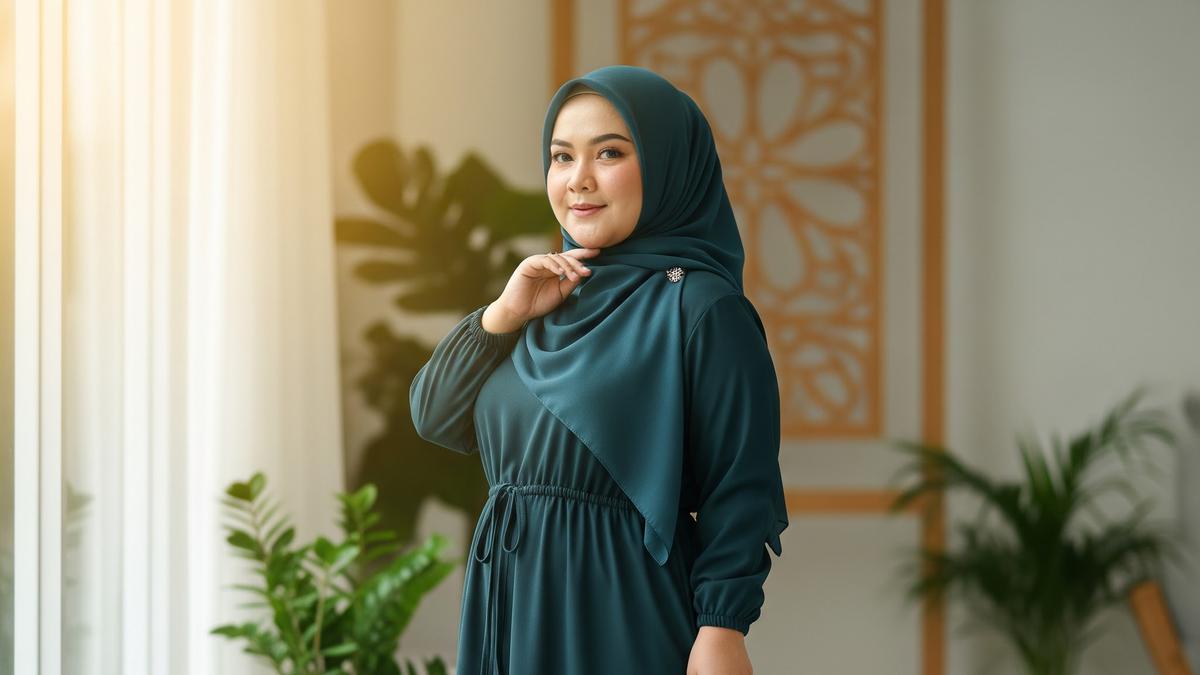 7 Inspirasi Gamis untuk Muslimah Pendek atau Berisi agar Terlihat Jenjang