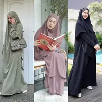 Ide Baju Lebaran Syar'i Polos dari Artis Tanah Air. [Instagram]