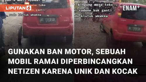 VIDEO: Gunakan Ban Motor, Sebuah Mobil Ramai Diperbincangkan Netizen Karena Unik dan Kocak