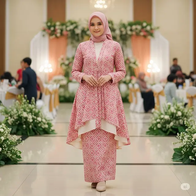 Model Baju Kondangan Gamis Elegan 2025. Foto: Gemini