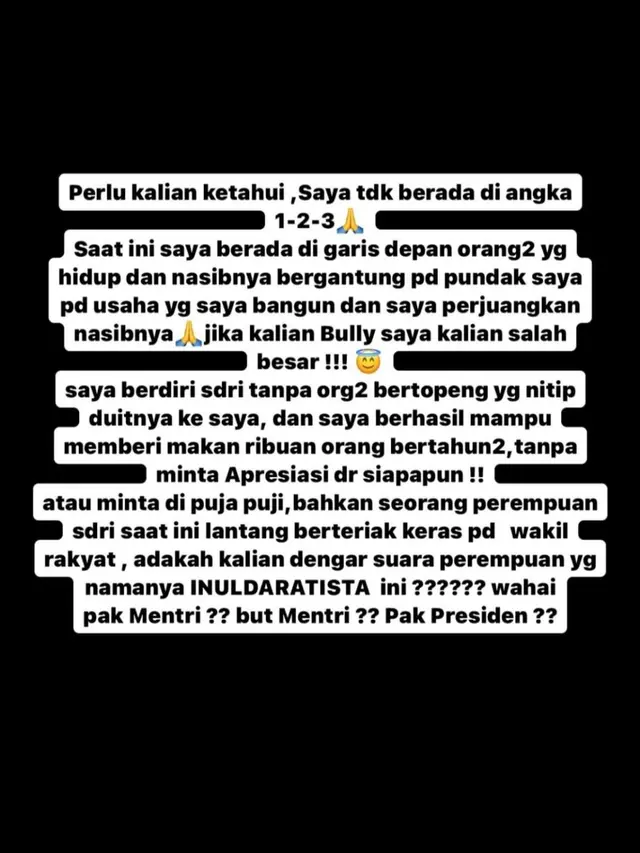 Unggahan Inul Daratista. (Foto: Dok. Instagram @inul.d)