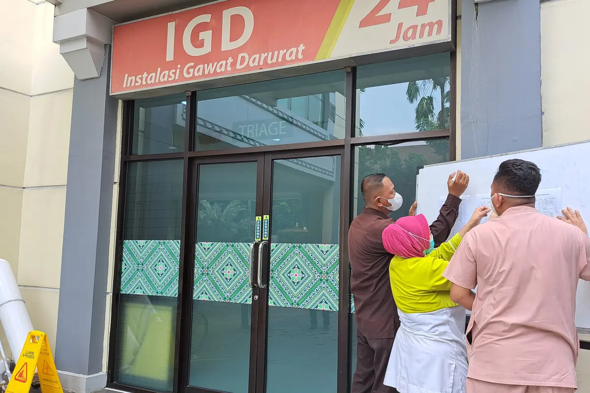 IGD Rumah Sakit Lokasi Penanganan Warga Korban Kebocoran Gas Pabrik Es di Tangerang