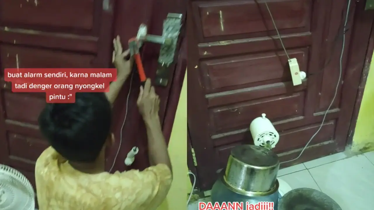 Cara kreatif suami buat bel rumah anti maling