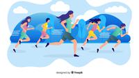 Ilustrasi Shuttle Run. (Image by pikisuperstar on Freepik)