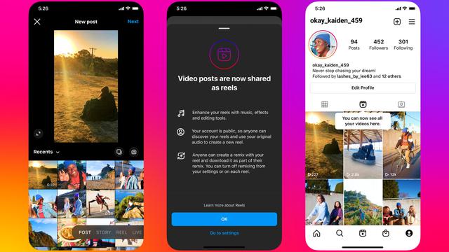 Semua video di Instagram kini jadi Reels