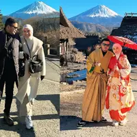 Irish Bella makin terlihat serasi dan mesra dengan sang suami, Haldy Sabri. Keduanya kini sedang menikmati liburan bersama di Jepang [@_irishbella_]