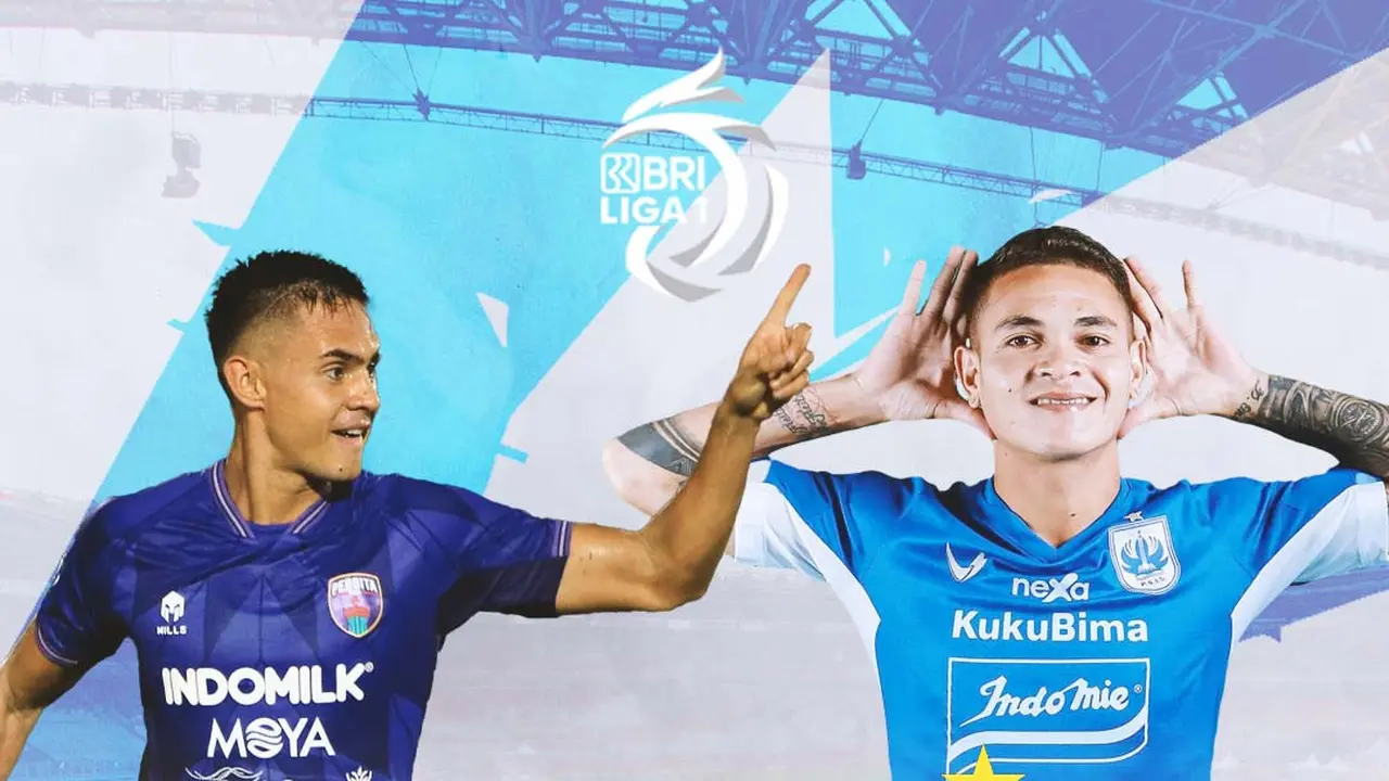 Ilustrasi - Christian Rontini (Persita Tangerang) dan Paulo Gali Freitas (PSIS Semarang)