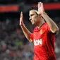 Robin Van Persie dibeli MU dari Arsenal dengan harga 22,5 juta poundsterling. Penyerang Belanda itu menjadi salah satu pilihan terbaik Sir Alex sebelum dirinya pensiun dari MU. (AFP/Andrew Yates)