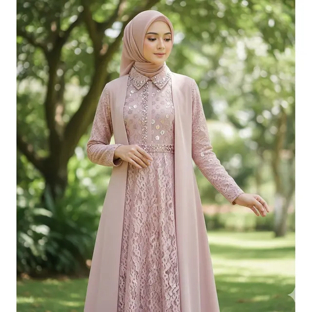 Dress A-Line Lace + Outer Polos