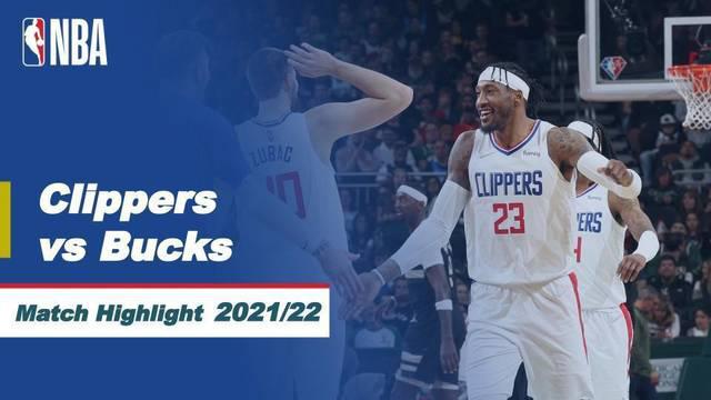 Berita video highlights NBA, pertandingan antara LA Clippers melawan Milwaukee Bucks dalam lanjutan pertandingan NBA 2021/2022, Sabtu (2/4/2022).