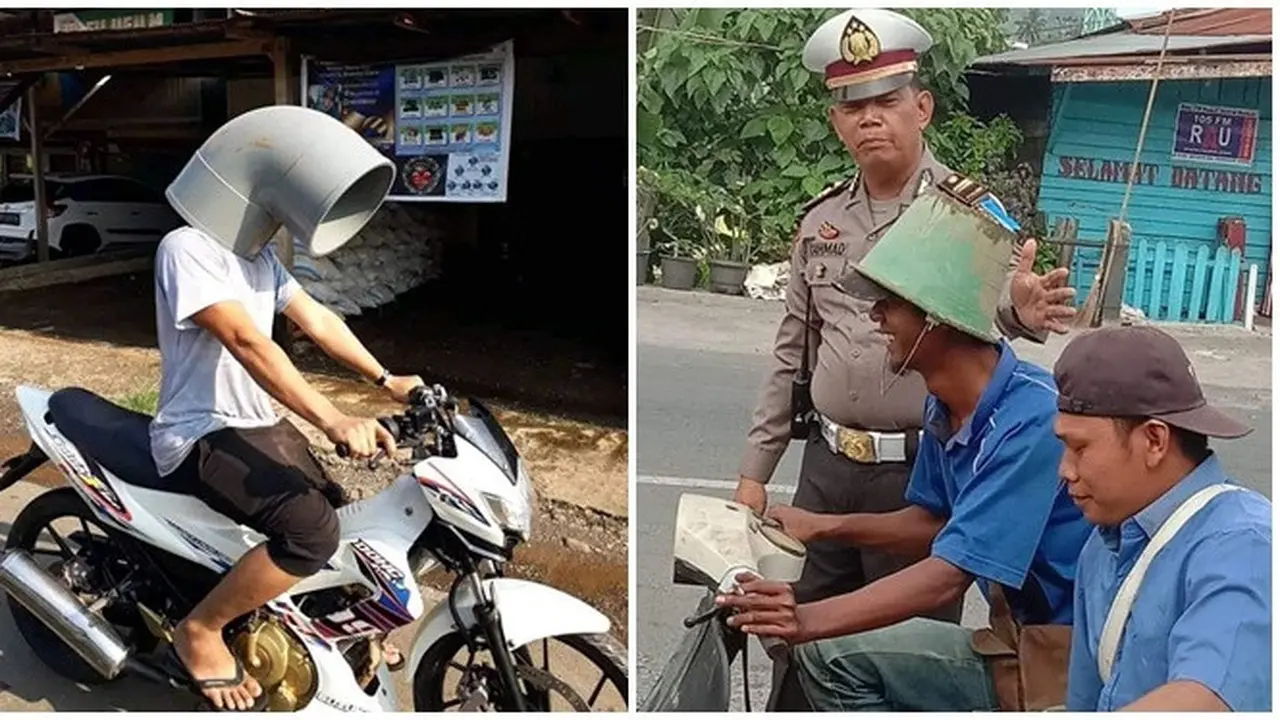 Gaya Nyeleneh Bapak-Bapak Bawa Motor Ini Bikin Tepuk Jidat