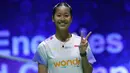 Selanjutnya, Putri KW bakal menghadapi pemenang Wang Zhi Yi (China) vs PV Sindhu (India). (AP Photo/Aurelien Morissard)