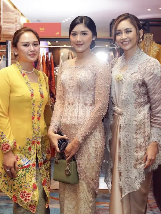 Lalu gaya rambut sanggul modernya, Erina memercayakan Hairstylist Maulana Latief. Nampak ia menggunakan anting minimalis. (@erinagudono)