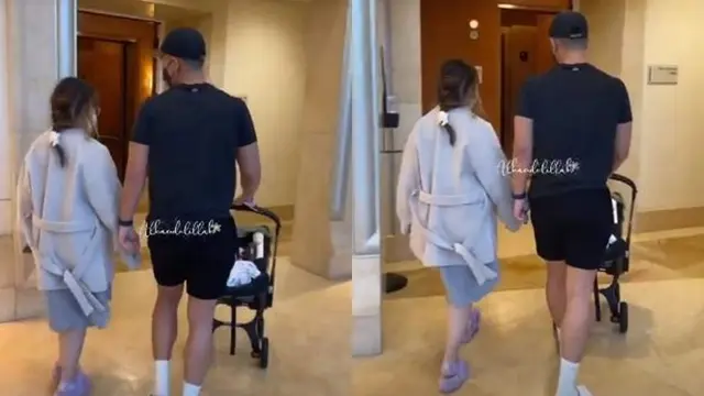 6 Momen Orang Tua Nikita Willy Gendong Baby Izz, Cucu Pertama