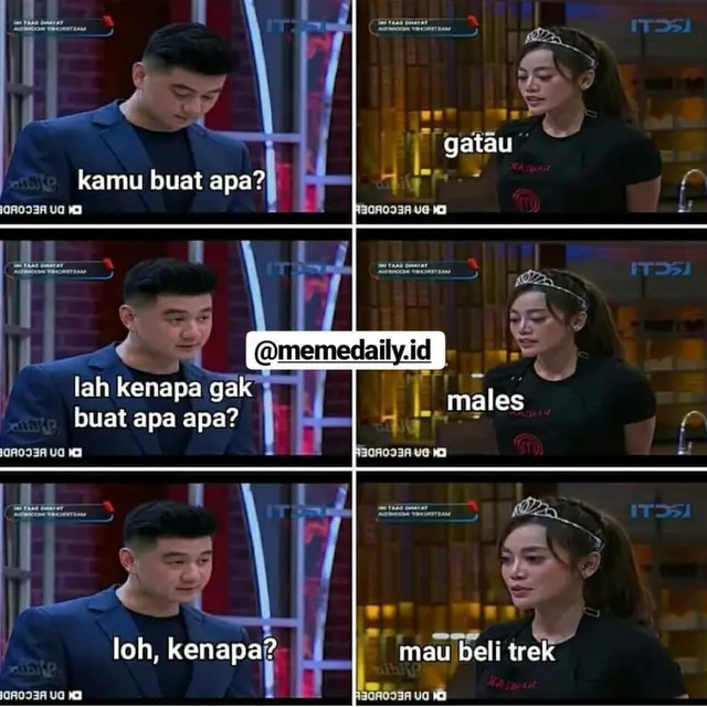 Meme Lucu Chef Arnold saat Menilai Masakan peserta MasterChef ini Bikin Ketawa