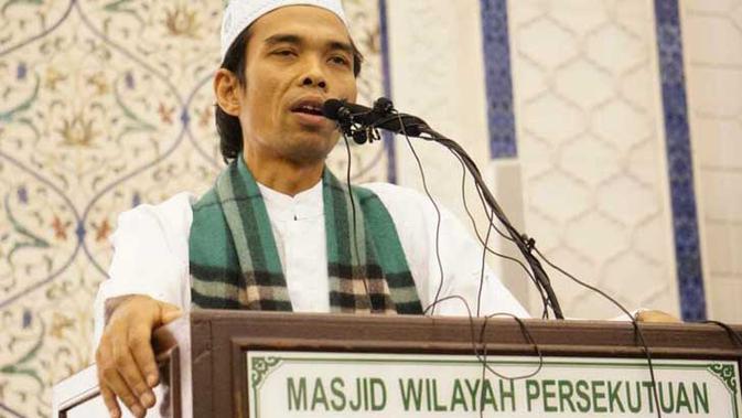 Ustad Abdul Somad saat berceramah di Masjid Wilayah Persekutuan Kuala Lumpur.