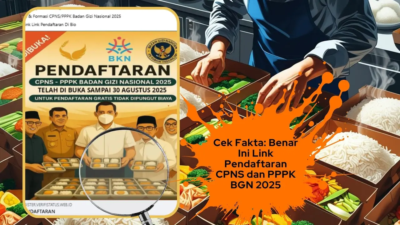 Tangkapan layar klaim link pendaftaran CPNS dan PPPK BGN 2025