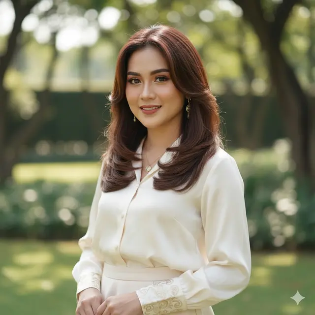 Model Rambut Wanita Panjang Bergelombang (Foto: Gemini AI)