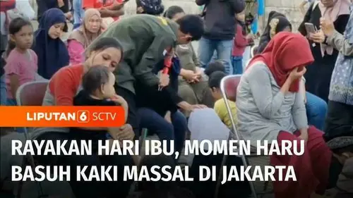 VIDEO: Rayakan Hari Ibu, Momen Haru Basuh Kaki Massal di Jakarta