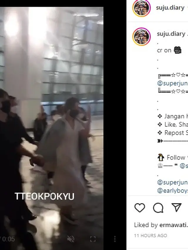 Kyuhyun Super Junior Tiba di Jakarta (Foto: Instagram @suju.diary)