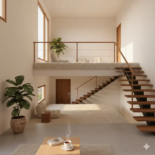 Inspirasi Rumah Kontemporer Murah dengan Mezzanine
